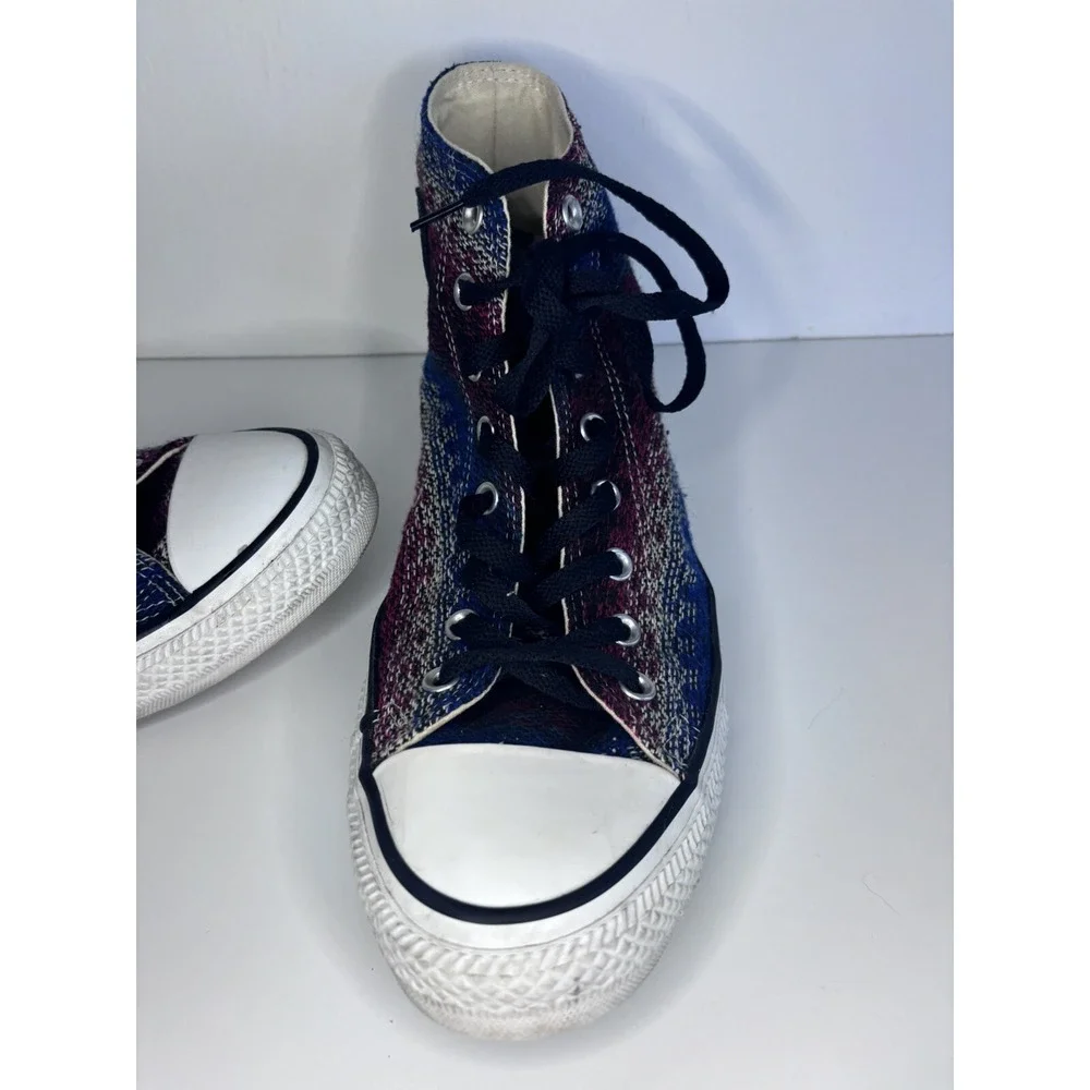 Converse Native Blanket Weave Fabric Dk Multi-Color‎ HI-TOP Shoes Size 11